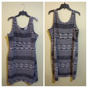 Rouge black and white knee length dress